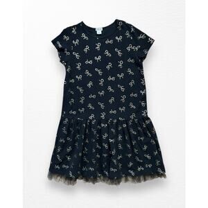 Crewcuts Metallic Bow Print Dress, Size 10